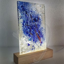 Abat-jour in vetro di murano tonalità blu 1