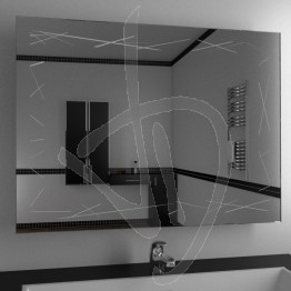 Specchio moderno, con decoro A037