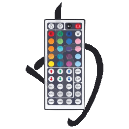 telecommande-44-touches-le-voyant-lumineux-multicolore