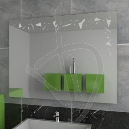 Specchio design, con decoro A027