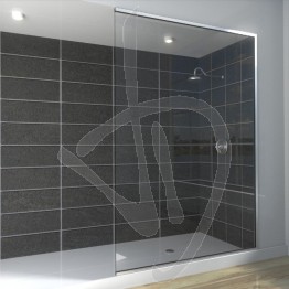Vetro doccia nicchia, su misura, in vetro trasparente extrachiaro