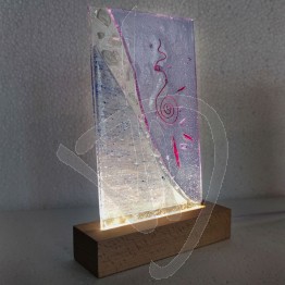 Abat-jour in vetro di murano tonalità lilla 1