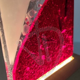 Lampada Abat-jour in vetro di murano tonalità rosso