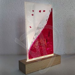 Abat-jour in vetro di murano tonalità rosso 1