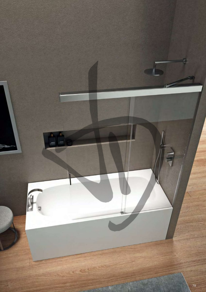 Maßgefertigte Produkte - Duschkabinen aus Glas - Badewannenaufsatz - Glasüber der Badewanne