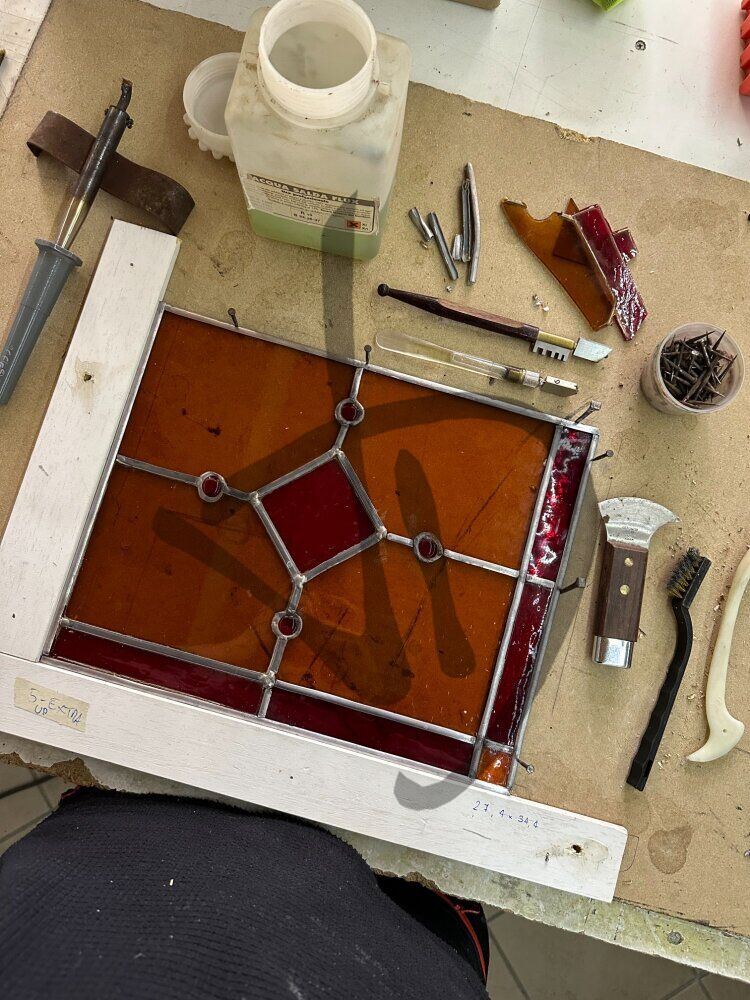 Maßgefertigte Produkte - Kunstverglasungen - Bleiverglasungen - Gebundenes Buntglas 2