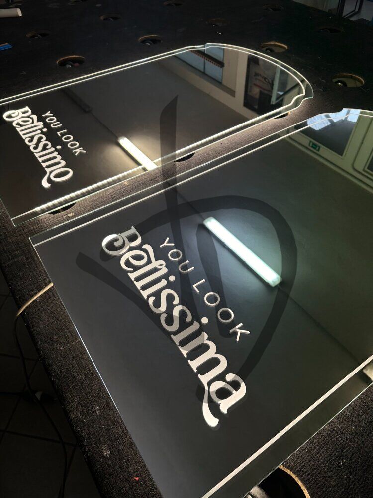 Miroirs personnalisés avec une phrase personnalisée - Miroirs personnalisés avec logo