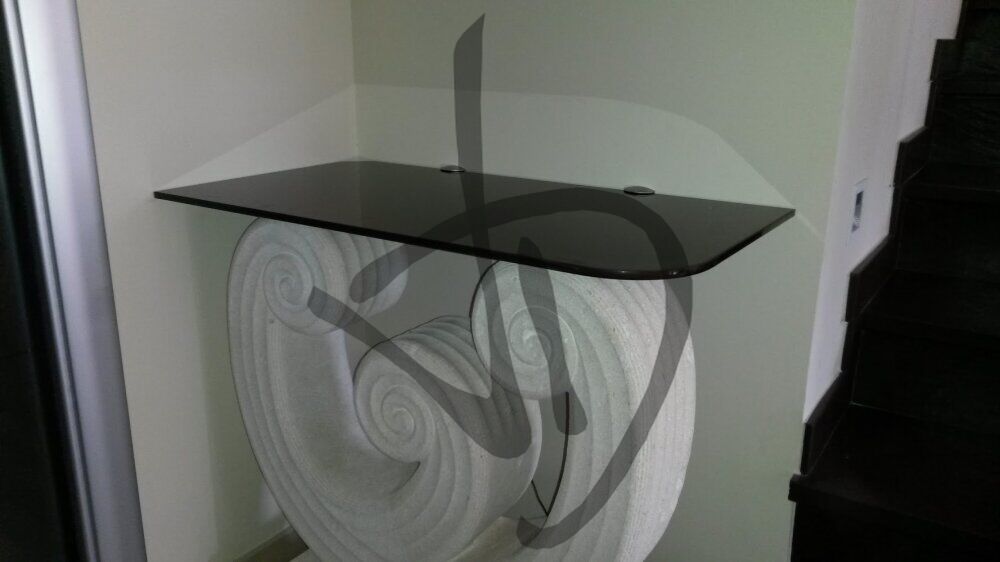 Produits sur mesure - Étagères et tablettes en verre - Étagères en verre coloré, sur mesure - Étagères en verre coloré sur mesure