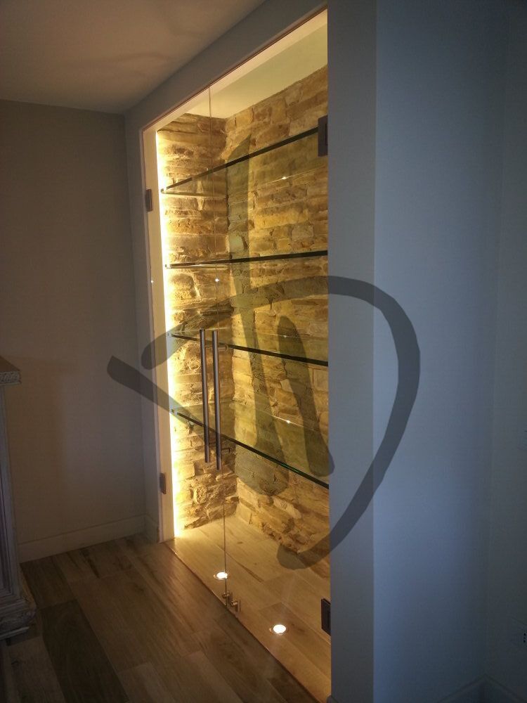 Produits sur mesure - Étagères et tablettes en verre - Étagères en verre transparent, sur mesure - Étagères en verre transparent, sur mesure 1