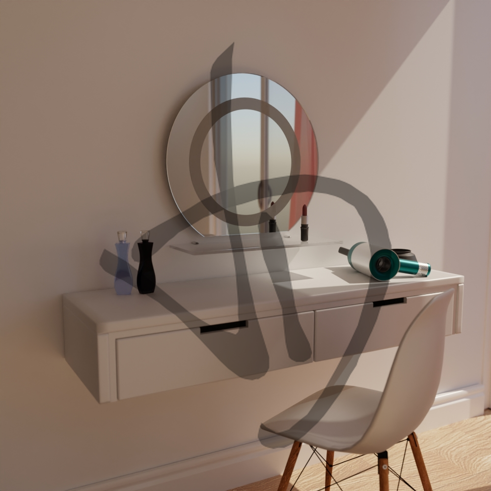 Produits sur mesure - Miroirs sur mesure - Miroirs de maquillage - Miroirs de maquillage circulaires avec cadre éclairé