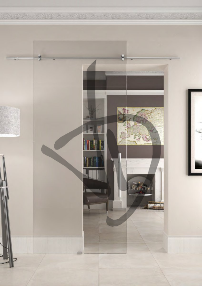 Produits sur mesure - Portes en verre sur mesure - Portes coulissantes - Porte coulissante en verre transparente sur mesure