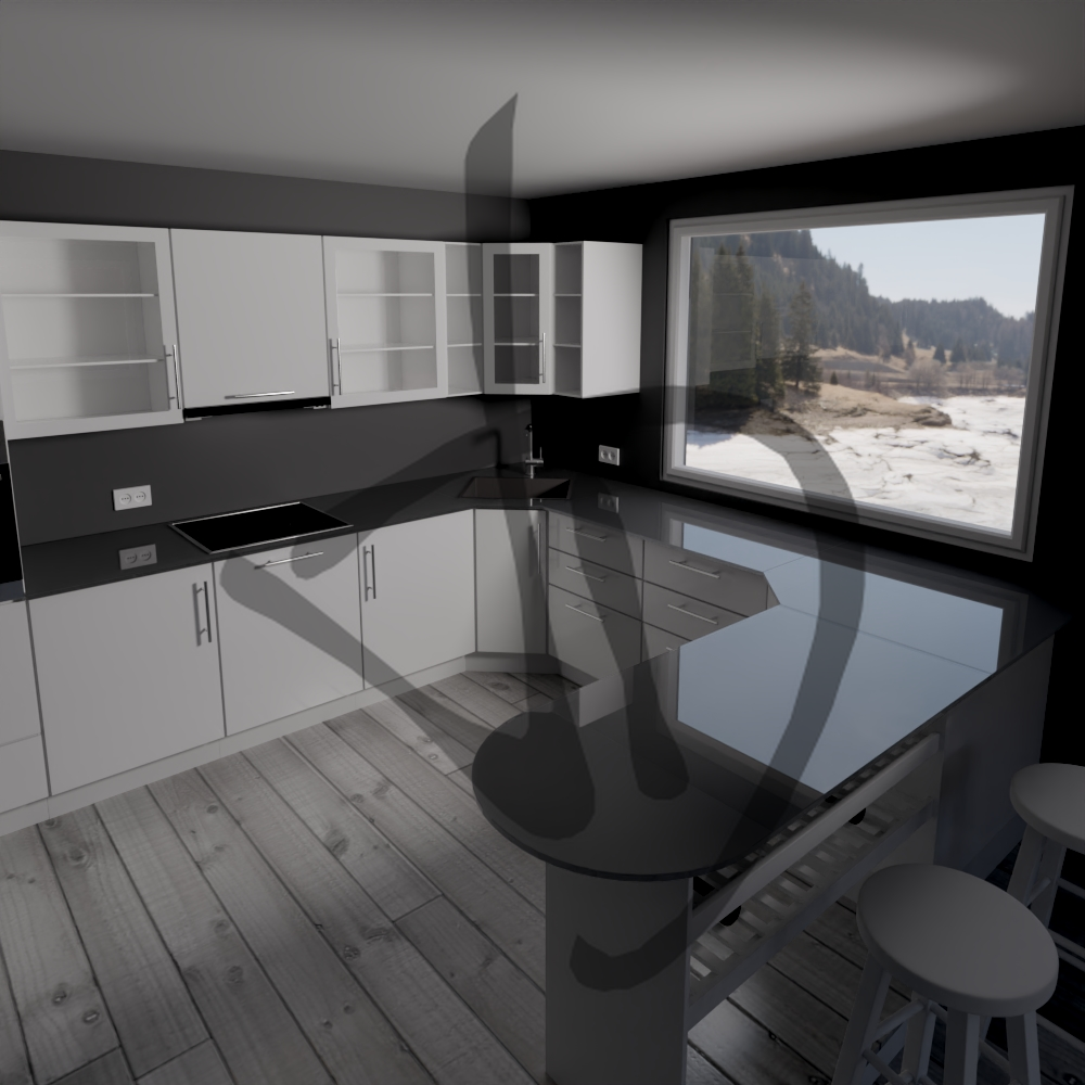 Produits sur mesure - Verres pour cuisine - Verres pour plan de travail - Plan de travail de cuisine en verre laqué brillant