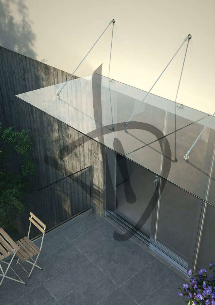 Prodotti su misura - Pensiline in vetro - Pensiline in vetro